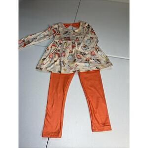 Pete And Lucy Two Piece “Snuggly Paws” Girls Long Sleeve  Elastic Waist